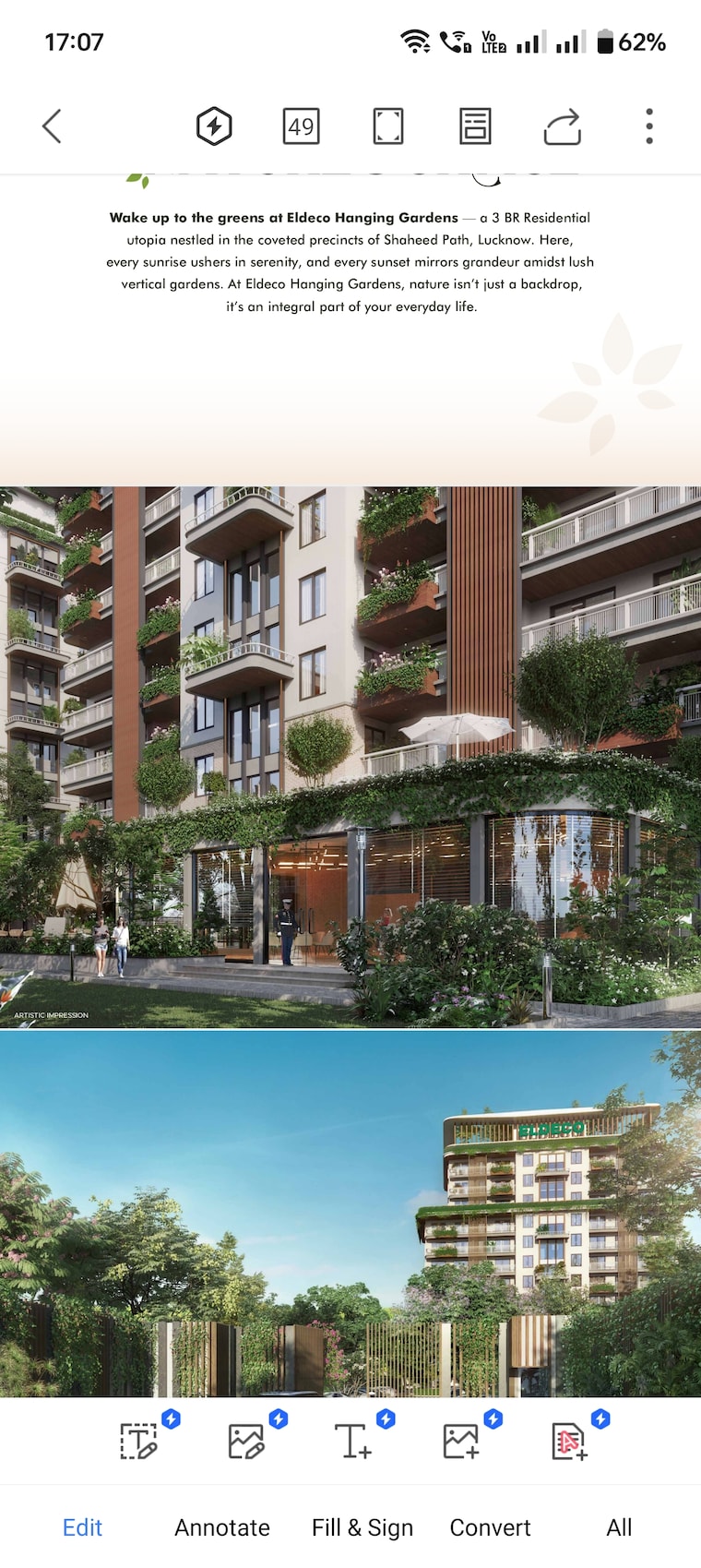 Swimming Pool, gomti nagar 3 Bedroom 1914 Sq.Ft. Apartment In Gomti Nagar Lucknow 8540460