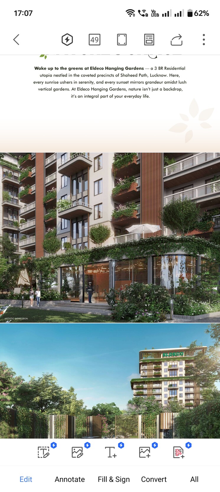 Swimming Pool, gomti nagar 3 Bedroom 1918 Sq.Ft. Apartment In Gomti Nagar Lucknow 8540593