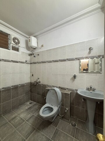 Bathroom in 2 BHK Builder Floor at Chattarpur – for Rent