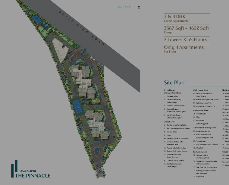 Master Plan, kokapet 3 Bedroom 3678 Sq.Ft. Apartment In Kokapet Hyderabad 8541065