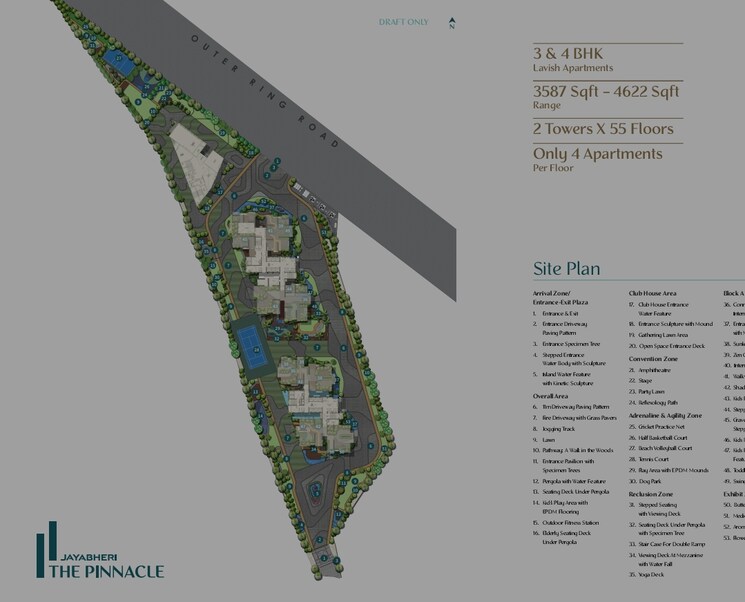 Master Plan, kokapet 3 Bedroom 3678 Sq.Ft. Apartment In Kokapet Hyderabad 8541175