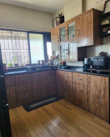 Kitchen in 1 BHK Apartment at Raunak Heights, Ghodbunder Road – for Rent