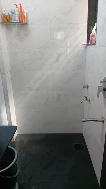 Bathroom in 1 BHK Apartment at Raunak Heights, Ghodbunder Road – for Rent