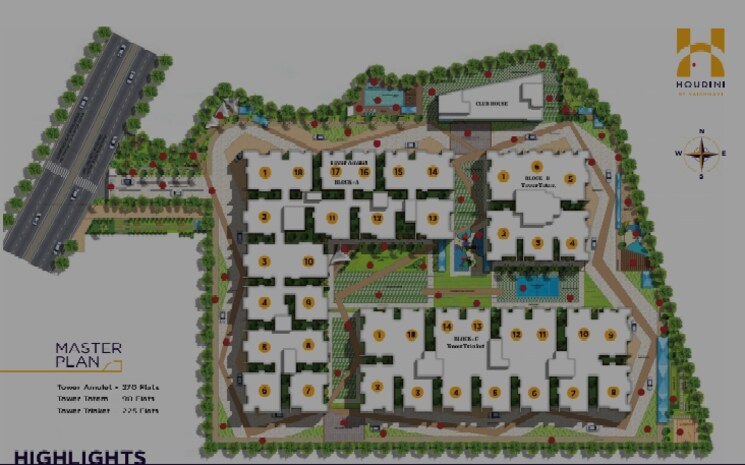 Master Plan, vaishnavi-houdini 3 Bedroom 1834 Sq.Ft. Apartment In Bandlaguda Jagir Hyderabad 8541299