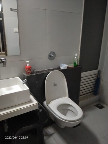 Bathroom in 2 BHK Apartment at Hiranandani Meadows, Manpada – for Rent
