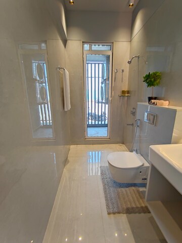 Bathroom in 4 BHK Apartment at Raheja Solaris, Juinagar – for Sale