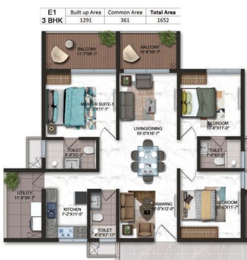 3 BHK Apartment For Sale in Candeur Crescent, Serilingampally