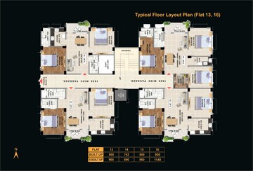 Floor Plan in 2 BHK Apartment at Champasari – for Sale