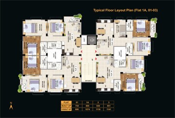 Floor Plan in 2 BHK Apartment at Champasari – for Sale