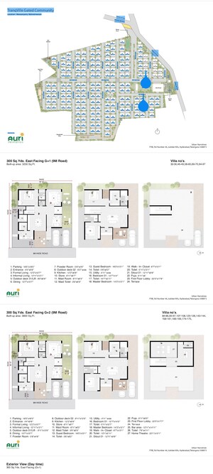 Floor Plan in 4 BHK Villa at Auri Tranqville, Mansanpalle – for Sale