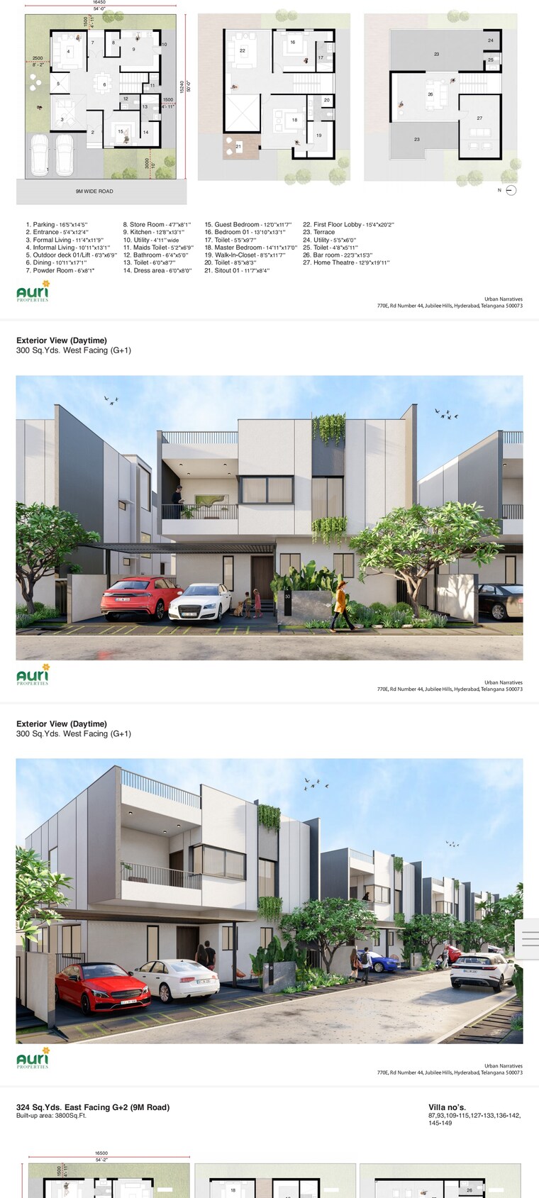 Exterior View, auri-tranqville 4 Bedroom 3800 Sq.Ft. Villa In Mansanpalle Hyderabad 8545774