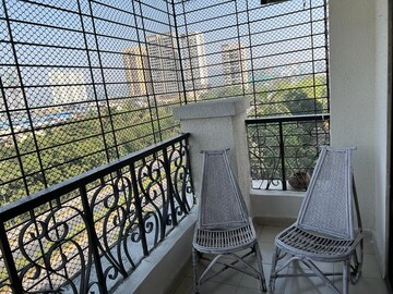 Balcony in 2 BHK Apartment at Miracle Heights, Kopar Khairane – for Rent