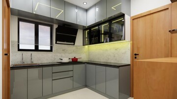 Kitchen in 3 BHK Builder Floor at Niti Khand I – for Sale