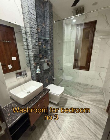 Bathroom in 3 BHK Builder Floor at Huda CGHS, Sector 56 – for Rent