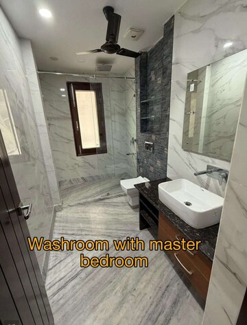 Bathroom in 3 BHK Builder Floor at Huda CGHS, Sector 56 – for Rent