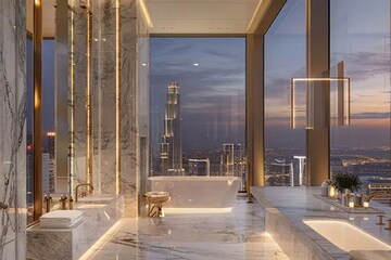 Building Lobby in 4 BHK Apartment at Worli – for Sale