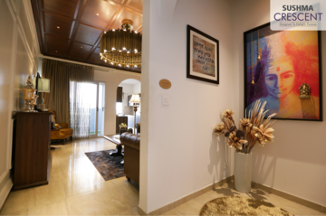 Living Room in 2 BHK Apartment at Sushma Crescent, Dhakoli Village – for Sale
