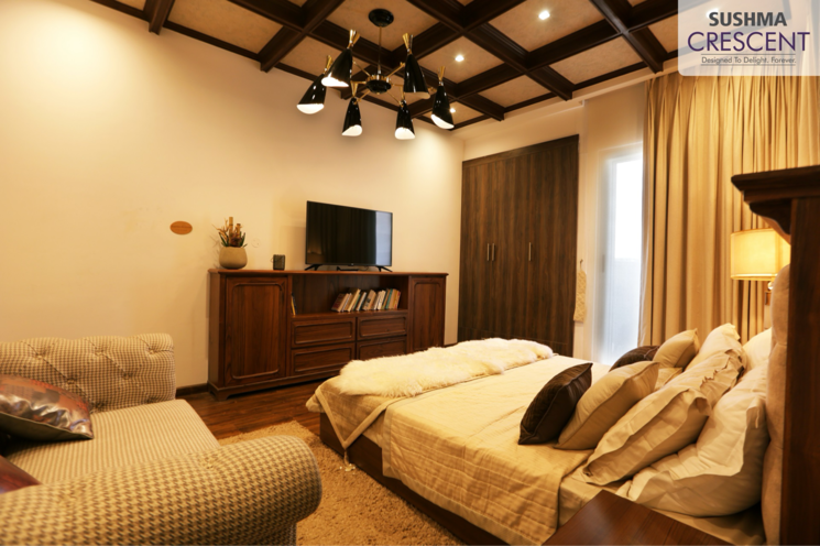 Bedroom, sushma-crescent 3 Bedroom 1590 Sq.Ft. Apartment In Dhakoli Village Zirakpur 8549664