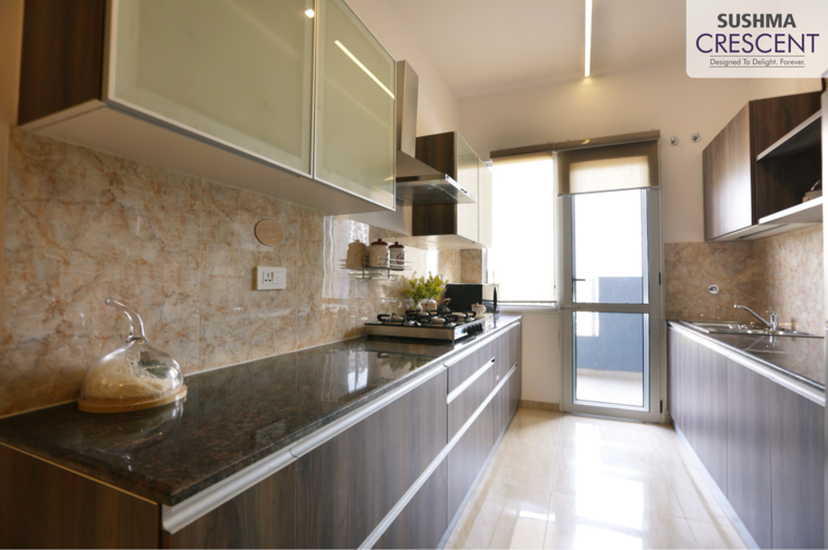 Kitchen, sushma-crescent 3 Bedroom 1590 Sq.Ft. Apartment In Dhakoli Zirakpur 8549664