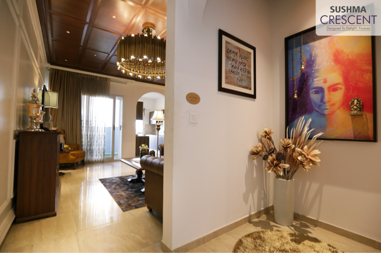 Living Room, sushma-crescent 3 Bedroom 1590 Sq.Ft. Apartment In Dhakoli Village Zirakpur 8549664