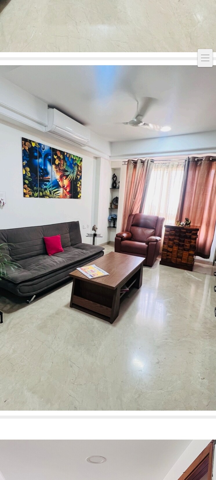 Living Room, koncept-ambience-the-botanika-empress 3 Bedroom 2650 Sq.Ft. Apartment In Gachibowli Hyderabad 8549984