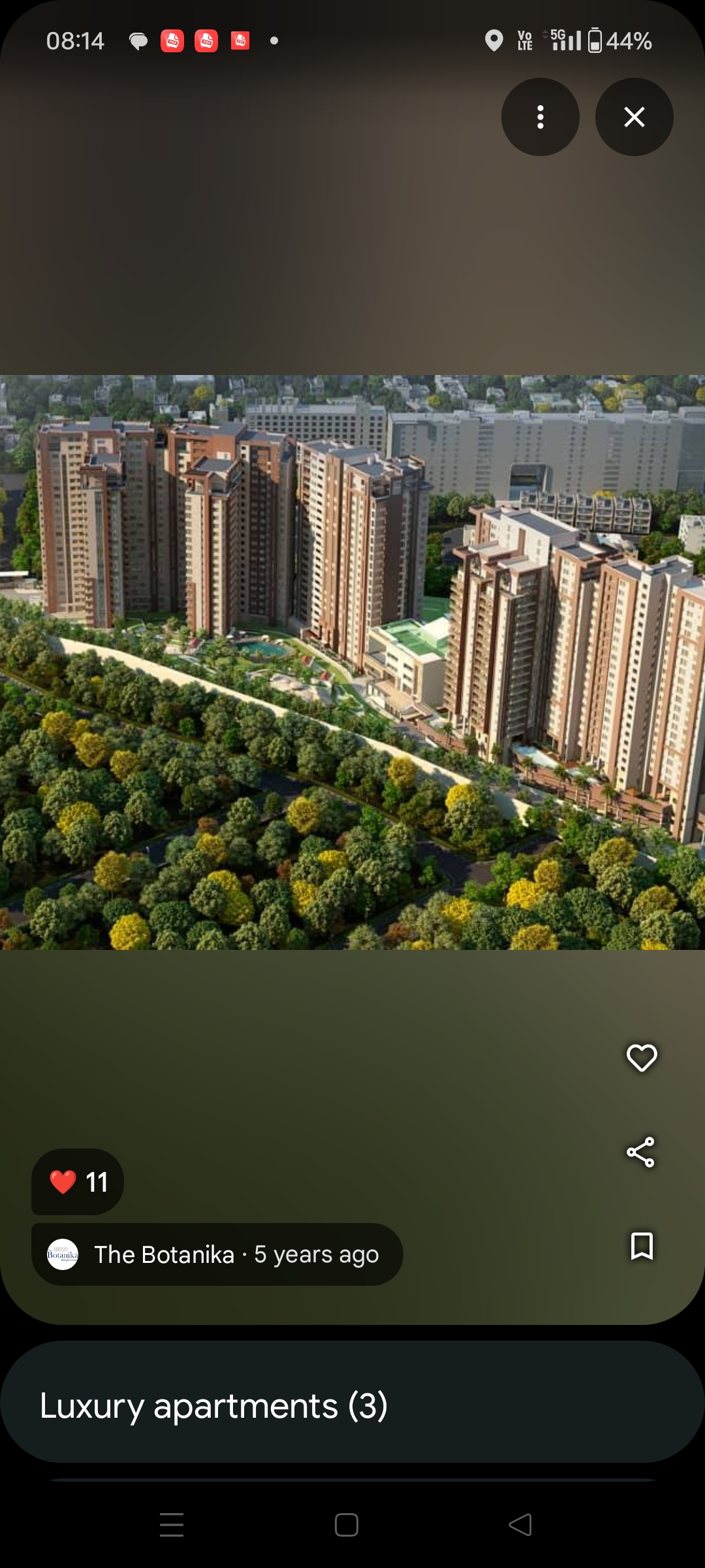 3 BHK + Pooja Room Apartment For Rent in Koncept Ambience The Botanika Empress