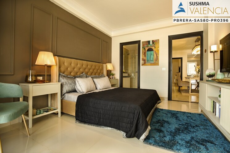 Living Room, sushma-valencia 3 Bedroom 1800 Sq.Ft. Apartment In International Airport Road Zirakpur 8550976