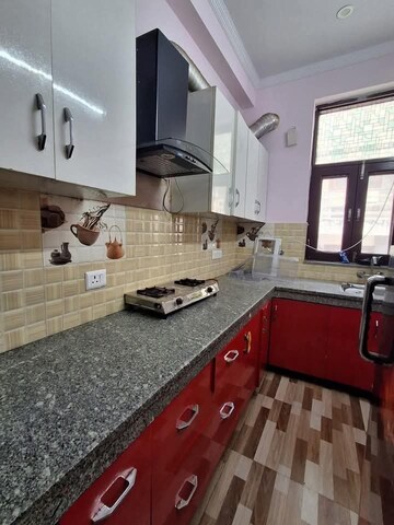 Kitchen in 2 BHK Builder Floor at Ansal Sushant Lok I, Sector 43 – for Rent