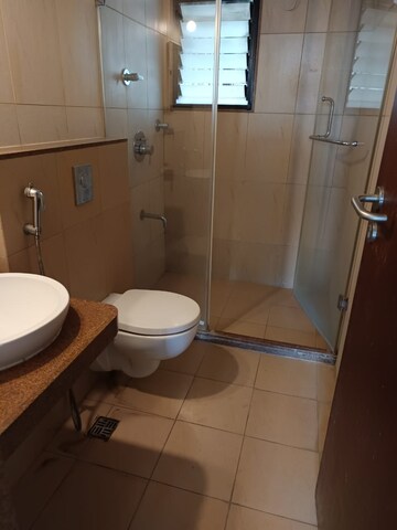 Bathroom in 3 BHK Apartment at Park Express, Baner – for Rent