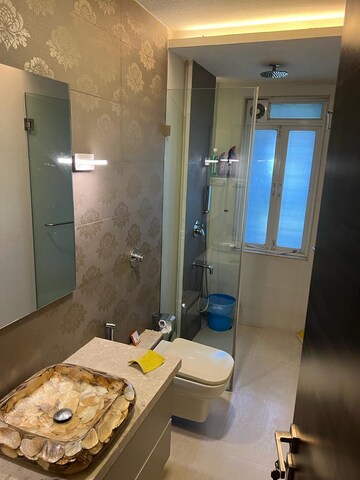 Bathroom in 3 BHK Apartment at Seawoods – for Rent