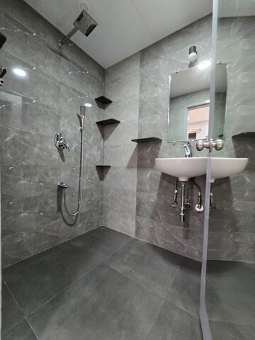 Bathroom in 3 BHK Apartment at Seawoods – for Rent