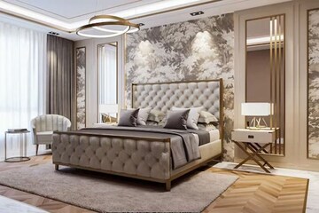 Bedroom in 4 BHK Apartment at Sugee Sea Krest, Worli – for Sale