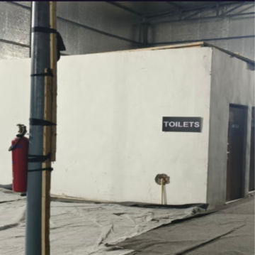 Bathroom in  Warehouse at Chattarpur – for Rent