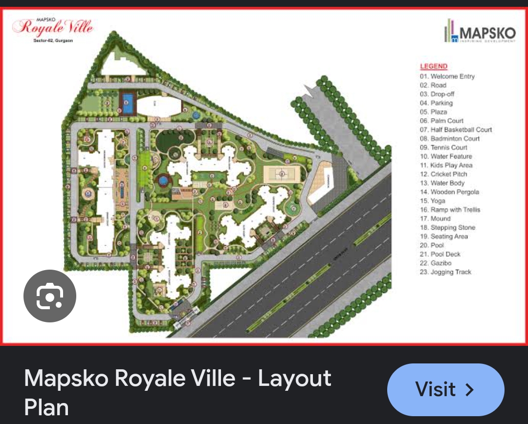 5 BHK + Servant Room,Study Room 5320 Sq.Ft. Apartment in Mapsko Royale Ville