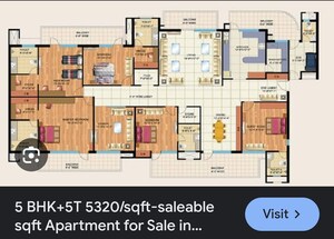 Master Plan in 5 BHK Apartment at Mapsko Royale Ville, Sector 82 – for Sale