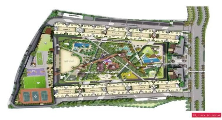 Master Plan, raymond-ten-x-era 2 Bedroom 711 Sq.Ft. Apartment In Pokhran Road No One Thane 8557123