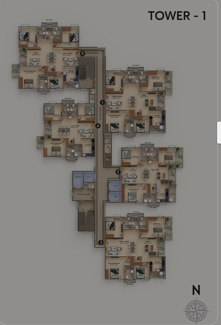 Master Plan, ramky-one-astra 4 Bedroom 2460 Sq.Ft. Apartment In Kokapet Hyderabad 8557153