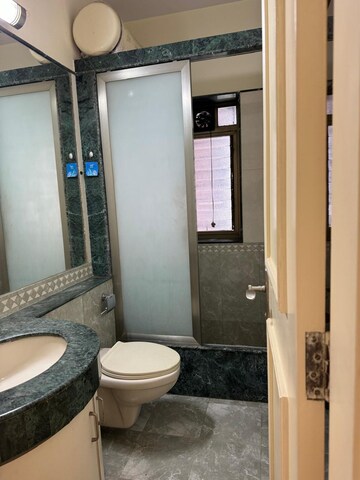 Bathroom in 3 BHK Apartment at Raheja Sherwood, Goregaon East – for Rent
