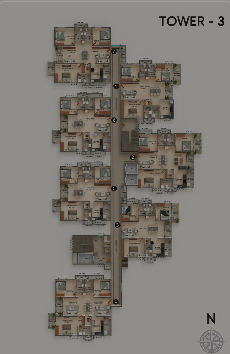 Master Plan, kokapet 3 Bedroom 1910 Sq.Ft. Apartment In Kokapet Hyderabad 8557481