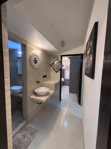 Bathroom in 3 BHK Apartment at Sheth Vasant Oasis, Andheri East – for Rent