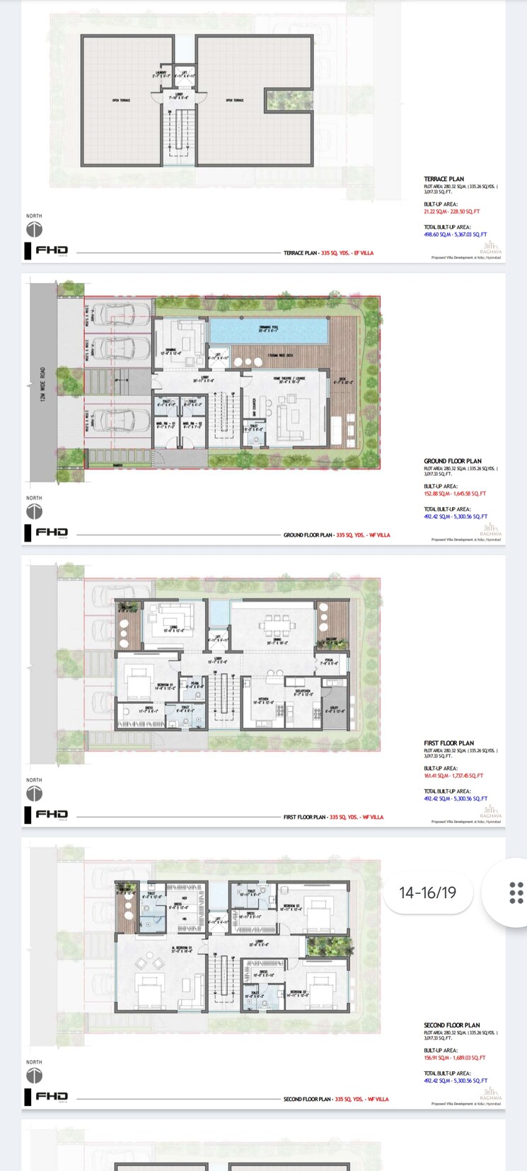 Floor Plan, raghava-sage 4 Bedroom 6370 Sq.Ft. Villa In Kollur Hyderabad 8558838