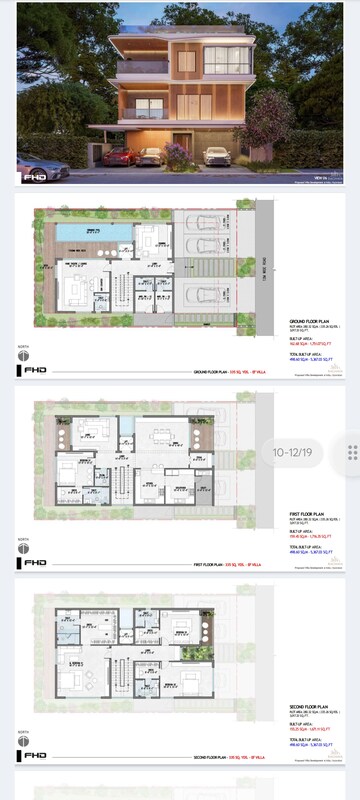 Floor Plan in 4 BHK Villa at Raghava Sage, Kollur – for Sale