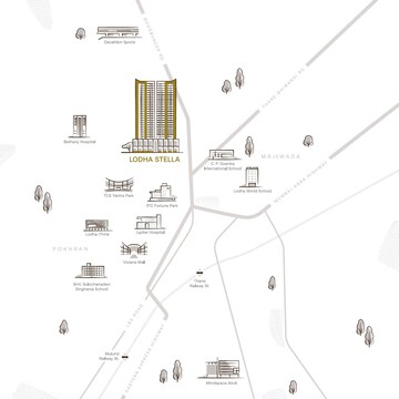 5 BHK Apartment – Map Location View at Kapur Bawdi - for Sale