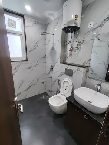 Bathroom in 1 BHK Builder Floor at Burari – for Rent