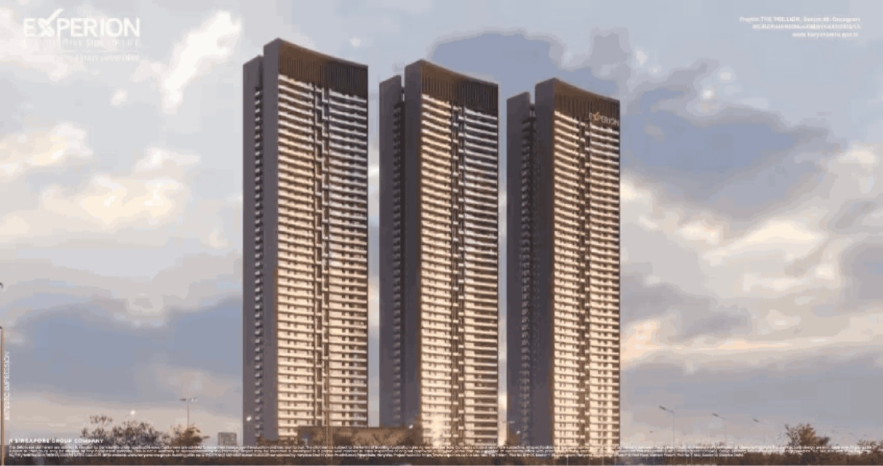 3 BHK + Servant Room Apartment For Sale in Experion The Trillion