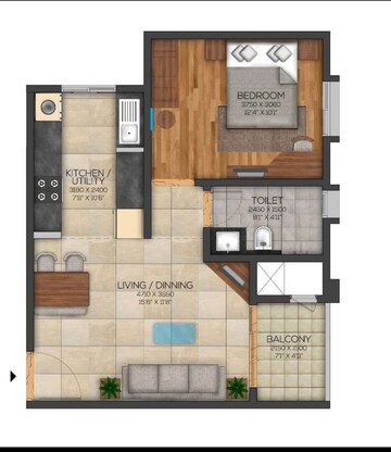 1.5 BHK Apartment For Sale in Brigade Cornerstone Utopia, Varthur