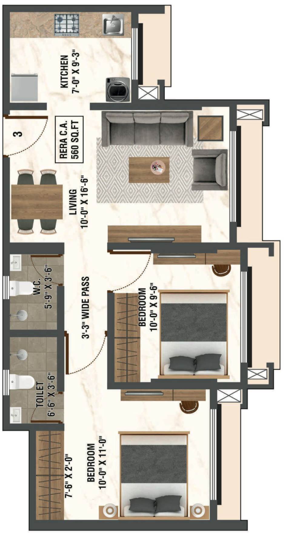 2 BHK Apartment For Sale in Nishchit Tower