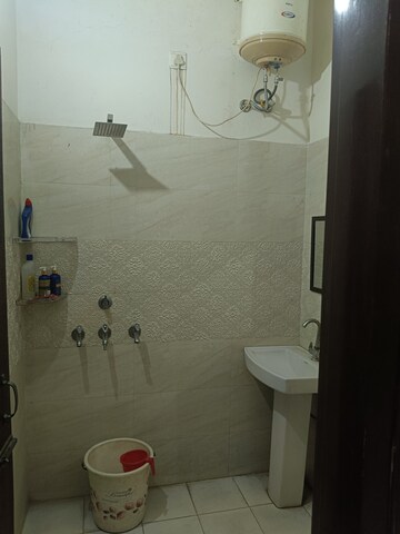 Bathroom in 2 BHK Builder Floor at Dhakoli Village – for Rent