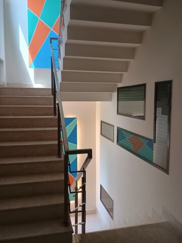 Staircase in 5 BHK Penthouse at Unitech The World Spa, Sector 30 – for Rent
