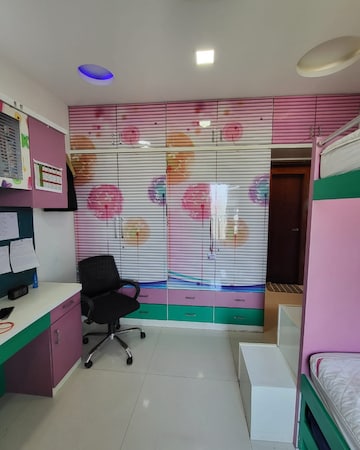 Master Bedroom in 1 BHK Apartment at Raunak Heights, Ghodbunder Road – for Rent